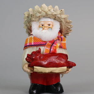 Filipino Santa with Lechon Christmas Ornament